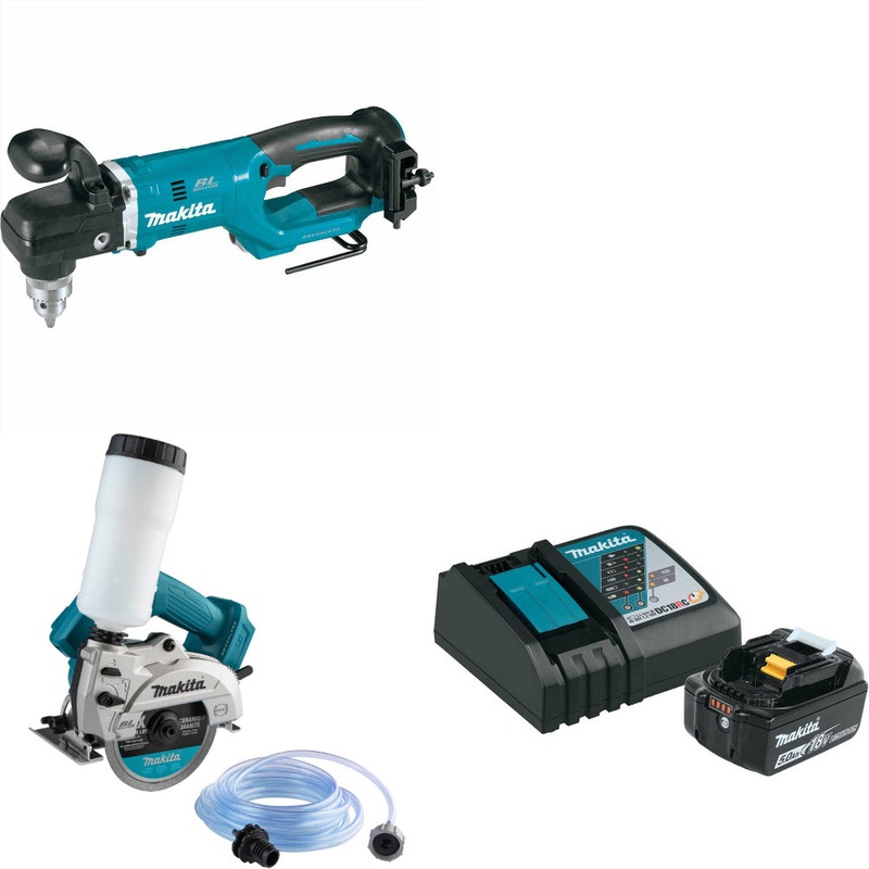 Makita XAD05Z 18V LXT 1/2 Angle Drill W/ XCC01Z 18V Saw & FREE Starter Pack