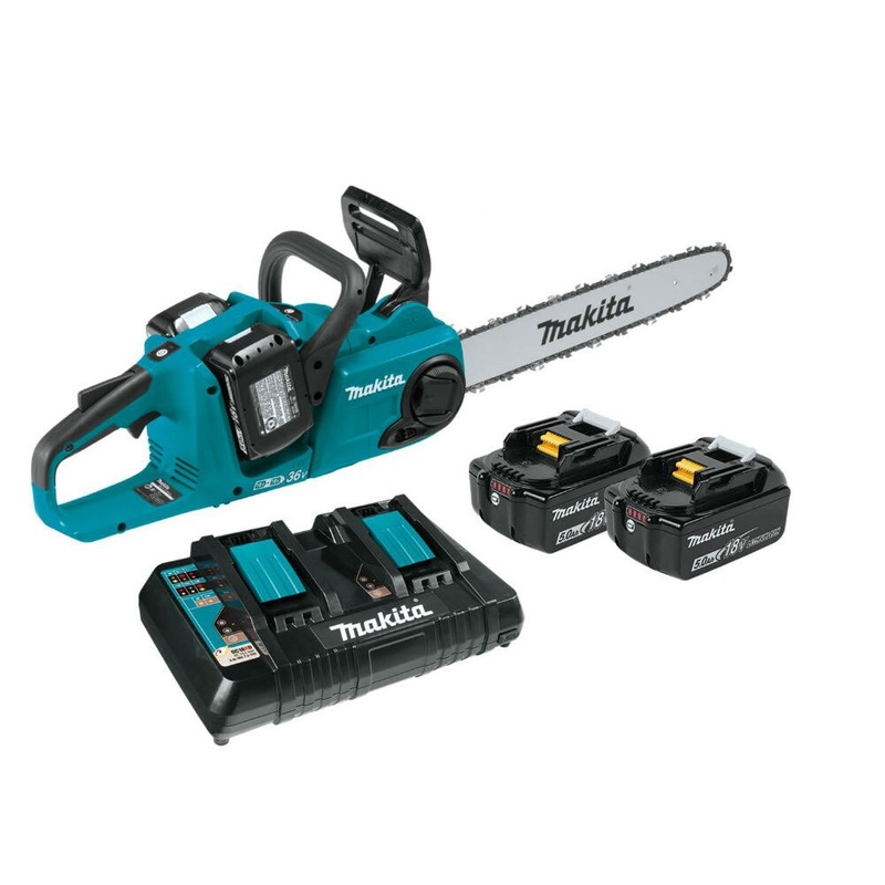 Makita XCU04PT1 18V X2 (36V) LXT 16 Chain Saw Kit with 4 Batteries (5.0Ah)