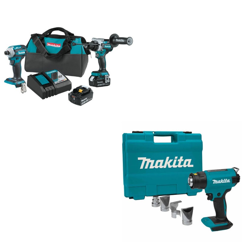 Makita XT288T 18V LXT Li-Ion 2-Pc. Combo Kit W/ FREE XGH01ZK 18V LXT Heat Gun