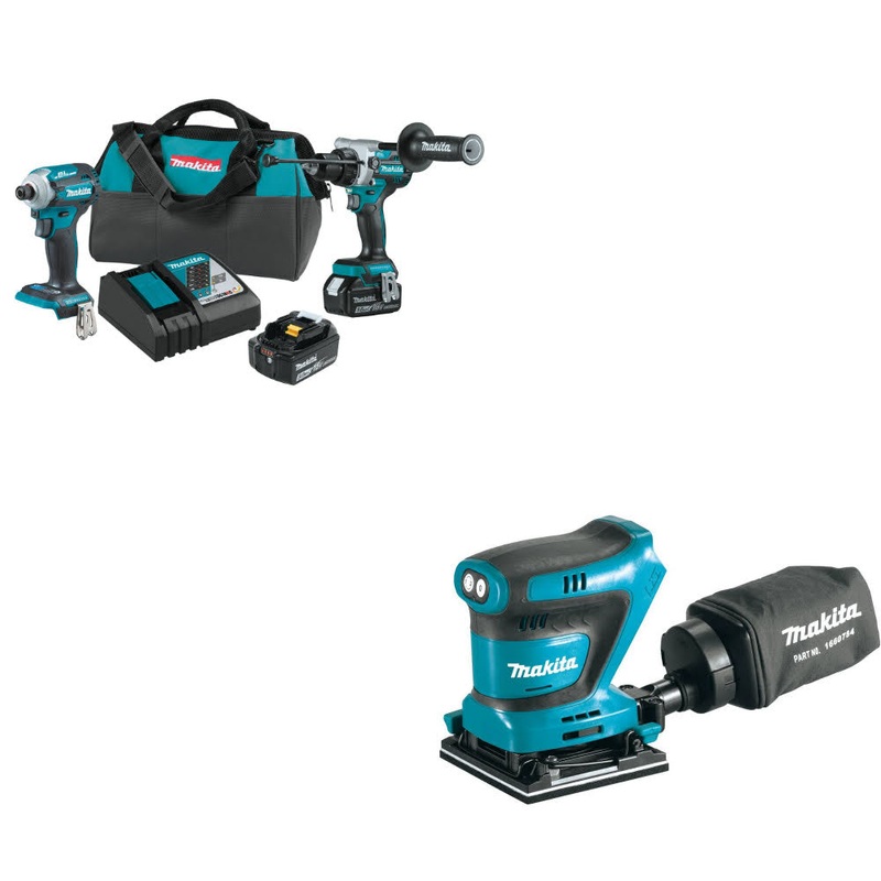 Makita XT288T 18V LXT Li-Ion 2-Pc. Combo Kit W/ FREE XOB02Z 18V LXT Sander