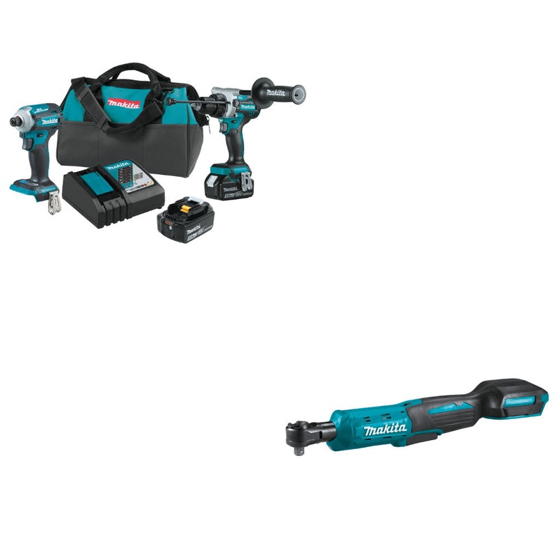 Makita XT288T 18V LXT Li-Ion 2-Pc. Combo Kit W/ FREE XRW01Z 18V LXT Ratchet