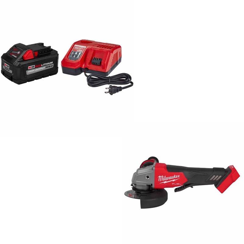 Milwaukee 48-59-1880 M18 XC8.0 Starter Kit W/ 2880-20 M18 FUEL 4-1/2/5 Grinder
