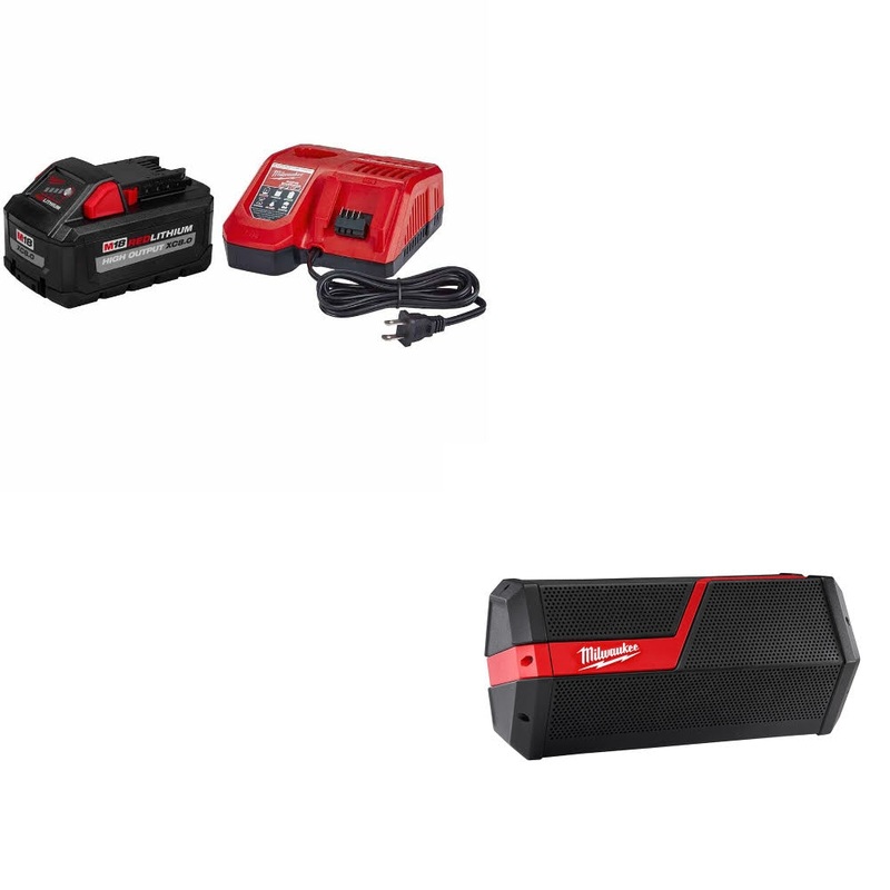 Milwaukee 48-59-1880 M18 XC8.0 Starter Kit W/ 2891-20 M18/M12 Jobsite Speaker