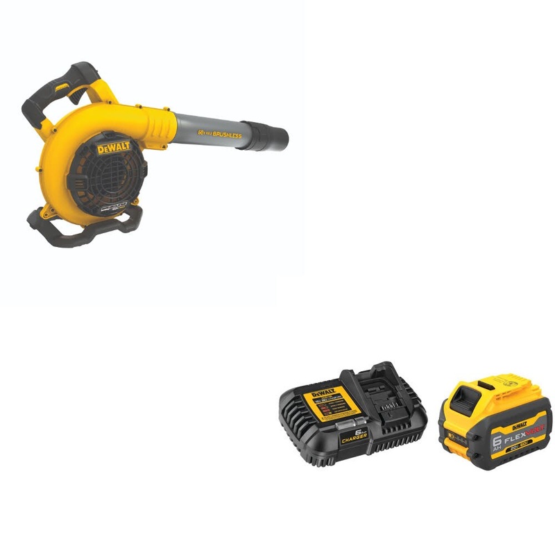 DeWalt DCBL770B 60V MAX Blower, Bare W/ DCB606C FLEXVOLT 20V/60V MAX Starter Kit