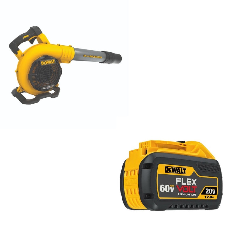 DeWalt DCBL770B 60V MAX Blower, Bare W/ DCB612 20V/60V MAX FLEXVOLT 12Ah Battery