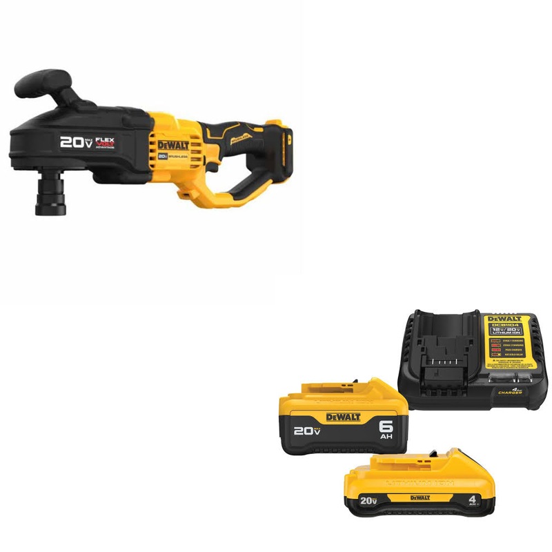 DeWalt DCD445B 20V MAX 7/16 Stud & Joist Drill W/ DCB2460C 20V MAX Starter Kit