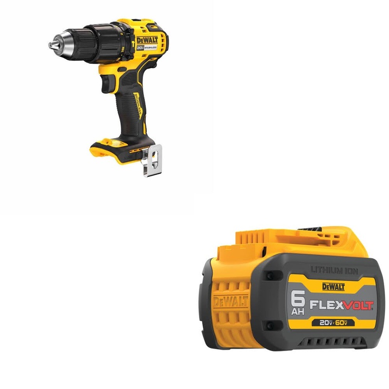 DeWalt DCD798B 20V MAX 1/2 Hammer Drill, Bare W/ DCB606 20/60V MAX 6Ah Battery