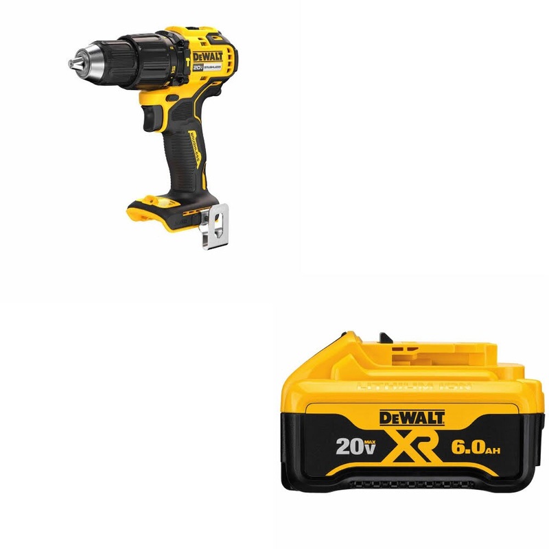 DeWalt DCD798B 20V MAX 1/2 Hammer Drill W/ DCB206 20V MAX 6.0Ah Battery Pack
