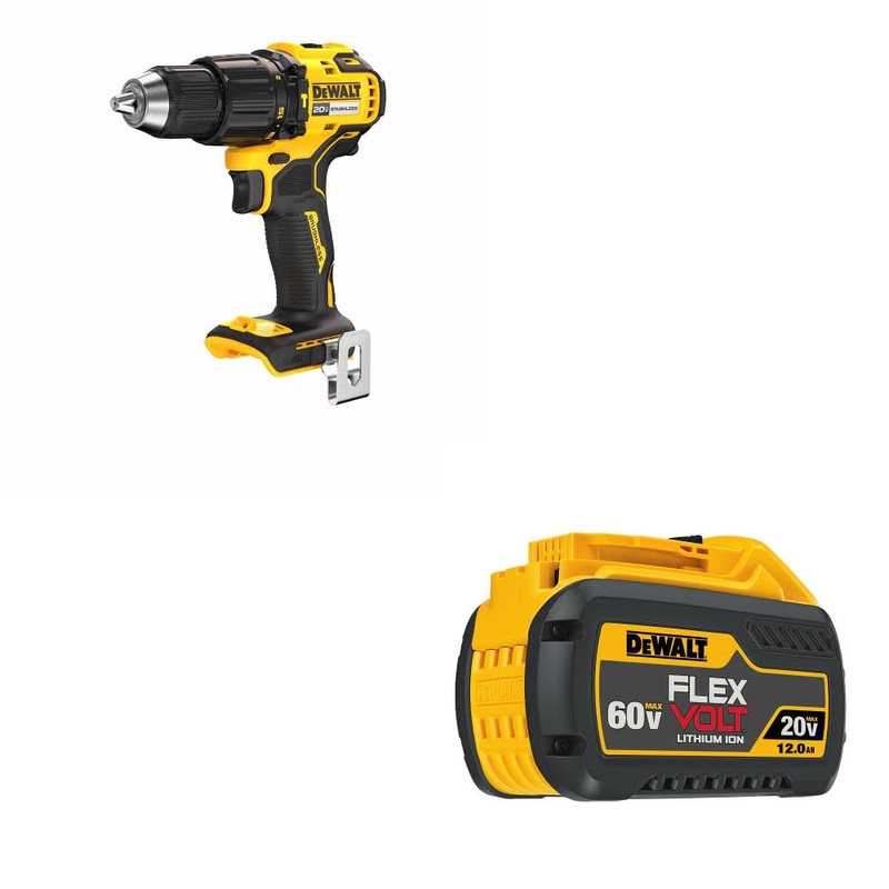 DeWalt DCD798B 20V MAX 1/2 Hammer Drill W/ DCB612 20V/60V MAX FLEXVOLT Battery