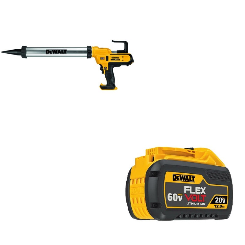 DeWalt DCE580B 20V 600ml Adhesive Gun W/ DCB612 20V/60V MAX FLEXVOLT Battery