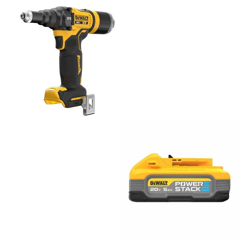 DeWalt DCF403B 20V MAX XR 3/16 Rivet Tool W/ DCBP520 20V Max PowerStack Battery