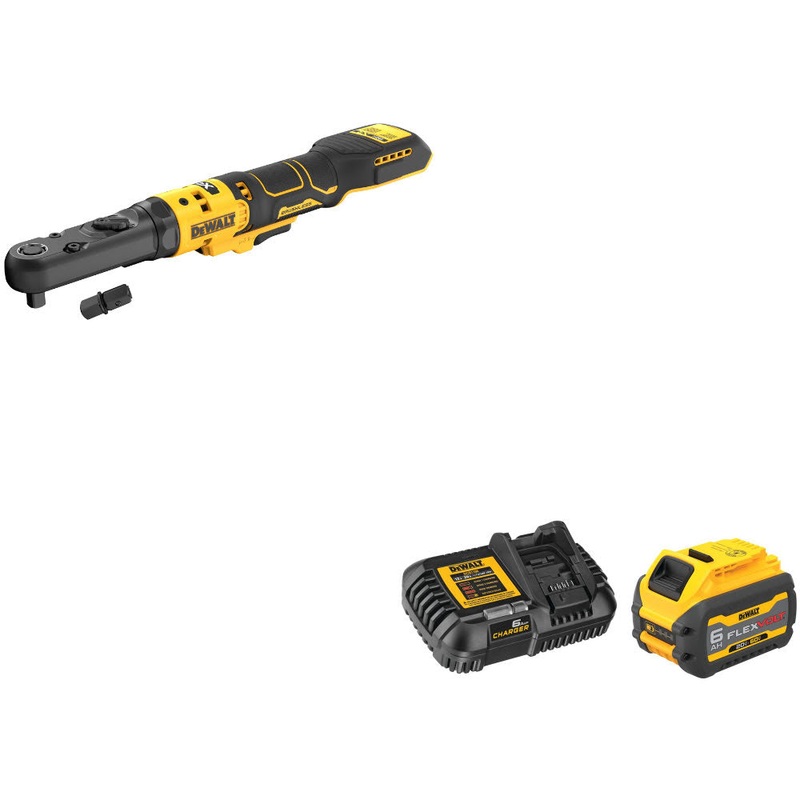 DeWalt DCF510B 20V XR BL RATCHET W/ DCB606C FLEXVOLT 20V/60V MAX Starter Kit