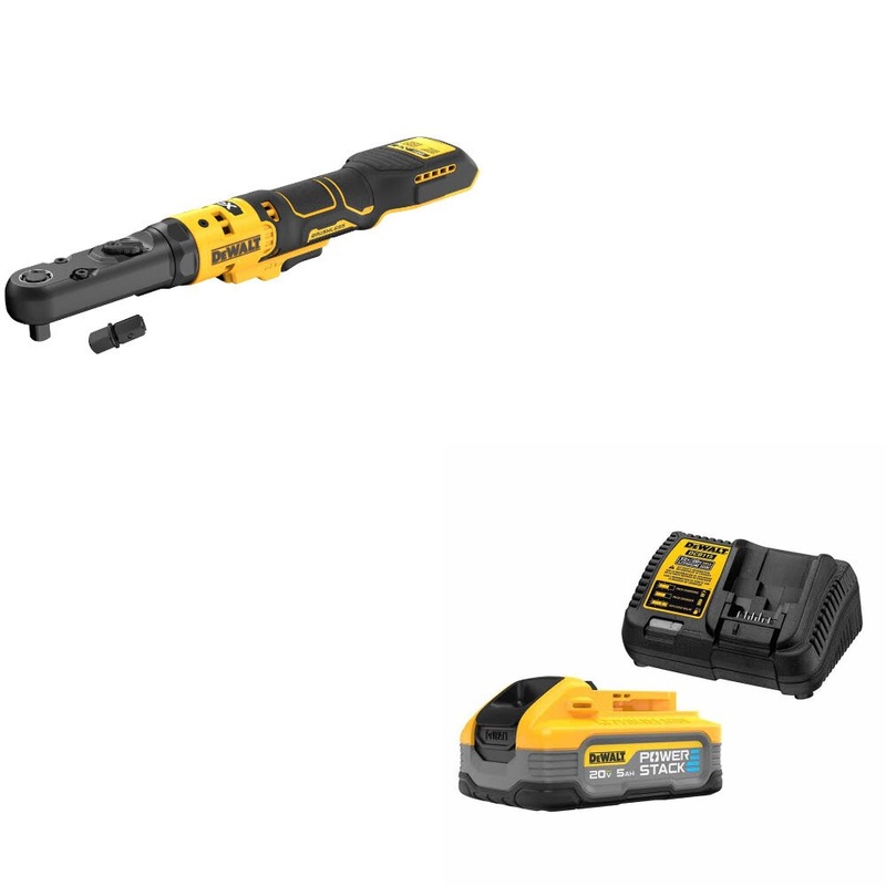 DeWalt DCF510B 20V XR BL RATCHET W/ DCBP520C 20V Max PowerStack Starter Kit