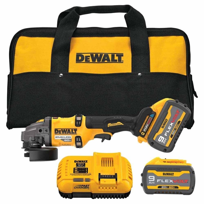 DeWalt DCG418SHDX2 60V MAX* 4-1/2 in. –  6 in. Side Handle Detect Grinder