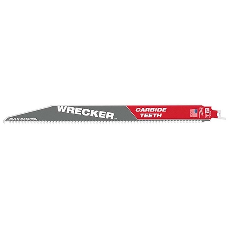 Milwaukee 48-00-5243 12 6 TPI Wrecker Sawzall Blade with Carbide Teeth