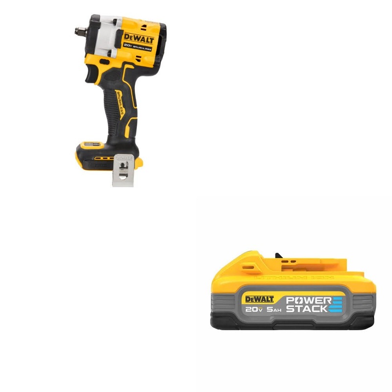 DeWalt DCF923B ATOMIC 20V MAX 3/8 Impact Wrench W/ DCBP520 20V Max 5Ah Battery