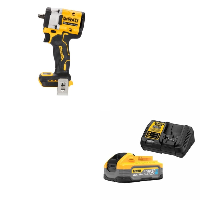 DeWalt DCF923B ATOMIC 20V MAX 3/8 Impact Wrench W/ DCBP520C 20V Max Starter Kit