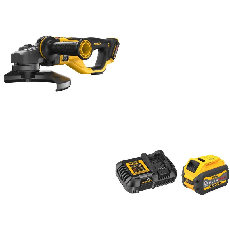 DeWalt DCG460B 60V 7-9 Grinder W/ DCB606C FLEXVOLT 20V/60V MAX Starter Kit