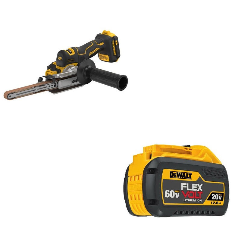 DeWalt DCM200B 20V XR Bandfile, Bare W/ DCB612 20V/60V MAX FLEXVOLT 12Ah Battery