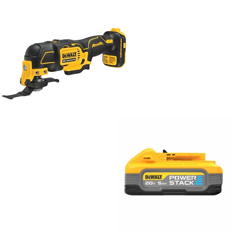 DeWalt DCS354B 20V MAX Multi-Tool, Bare W/ DCBP520 20V Max PowerStack Battery