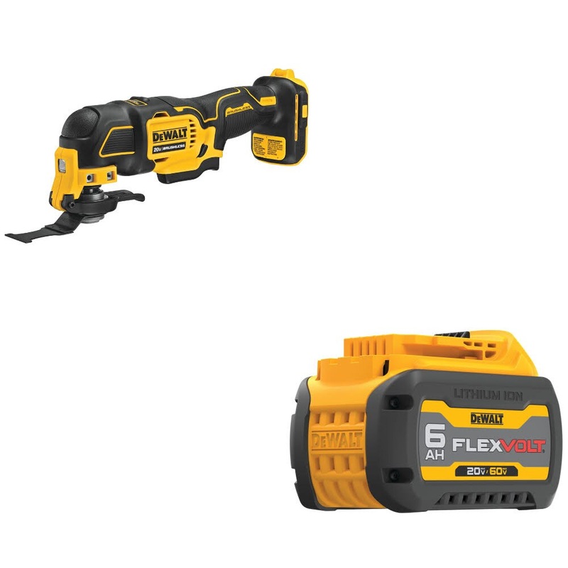 DeWalt DCS354B 20V MAX Oscillating Multi-Tool W/ DCB606 20/60V MAX 6.0Ah Battery