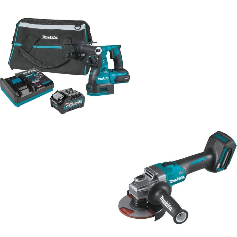 Makita GRH01M1 Rotary Hammer Kit W/ FREE GAG01Z Angle Grinder