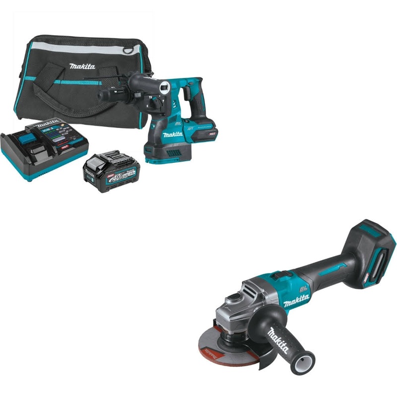 Makita GRH02M1 Rotary Hammer Kit W/ FREE GAG01Z Angle Grinder