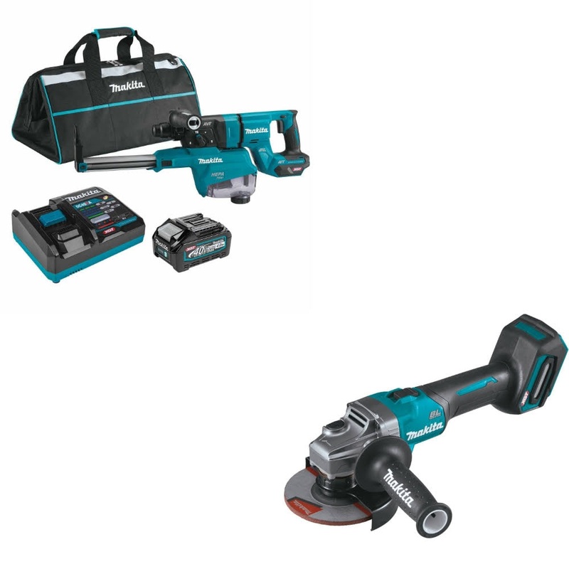 Makita GRH07M1W Rotary Hammer Kit W/ FREE GAG01Z Angle Grinder