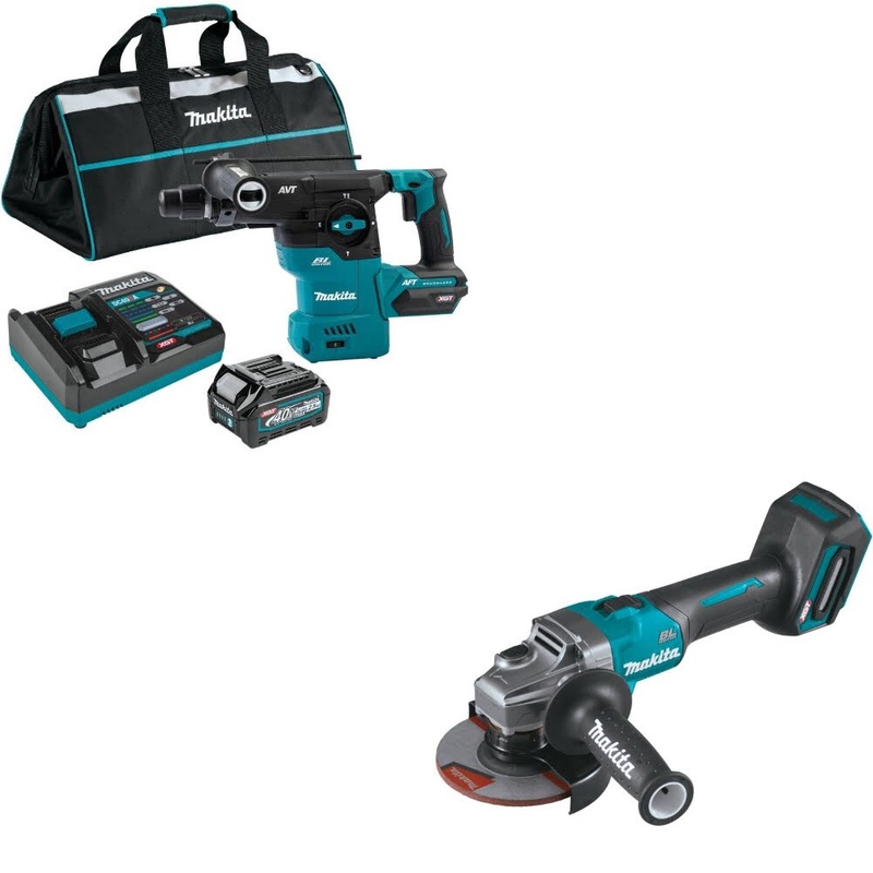 Makita GRH08M1 Rotary Hammer Kit W/ FREE GAG01Z Angle Grinder