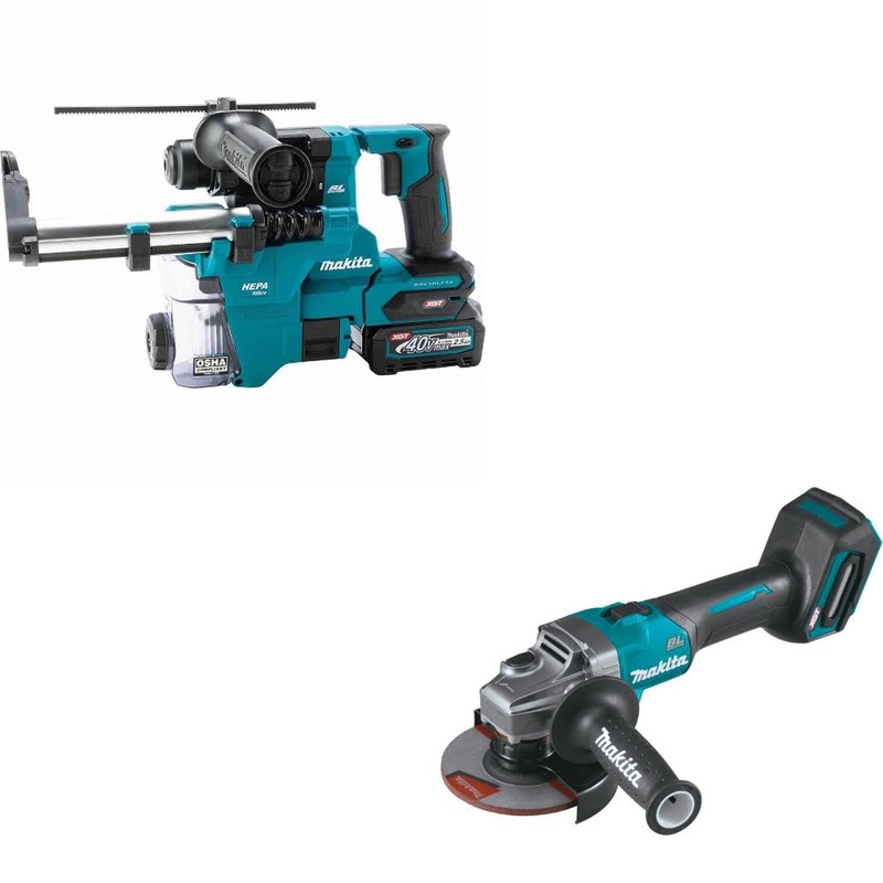 Makita GRH10D1W Rotary Hammer Kit W/ FREE GAG01Z Angle Grinder