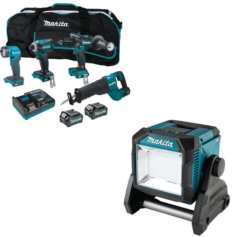 Makita GT401M1D1 4-Pc. Combo Kit W/ FREE ML005G Work Light