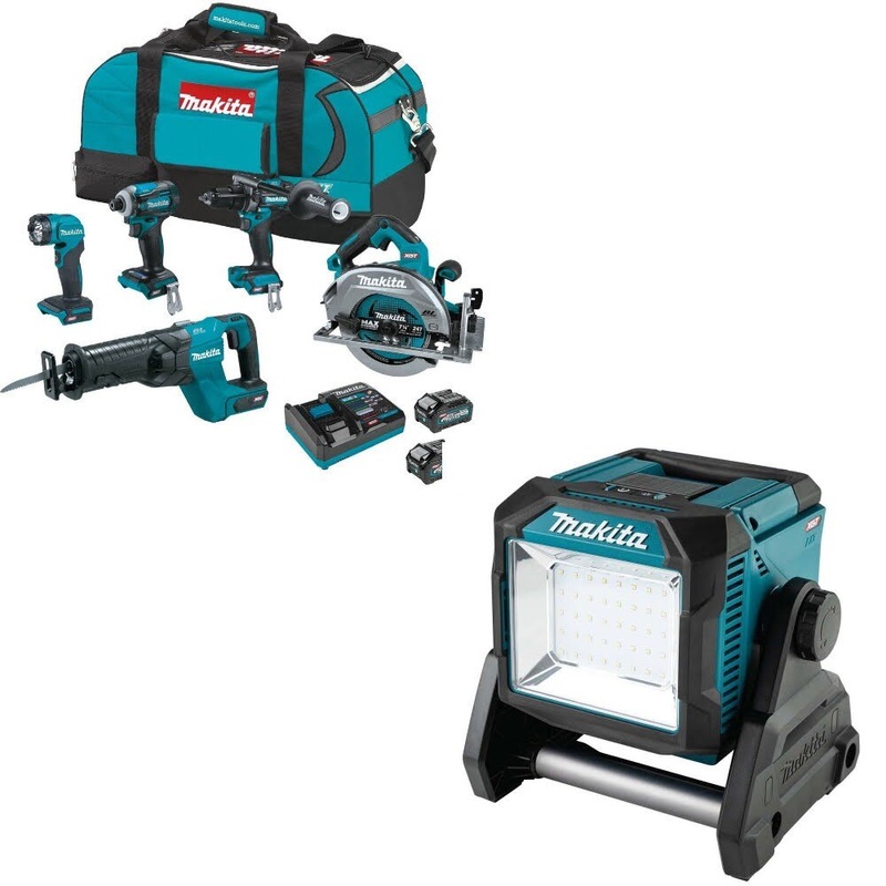 Makita GT501M 5-Pc. Combo Kit W/ FREE ML005G Cordless Work Light