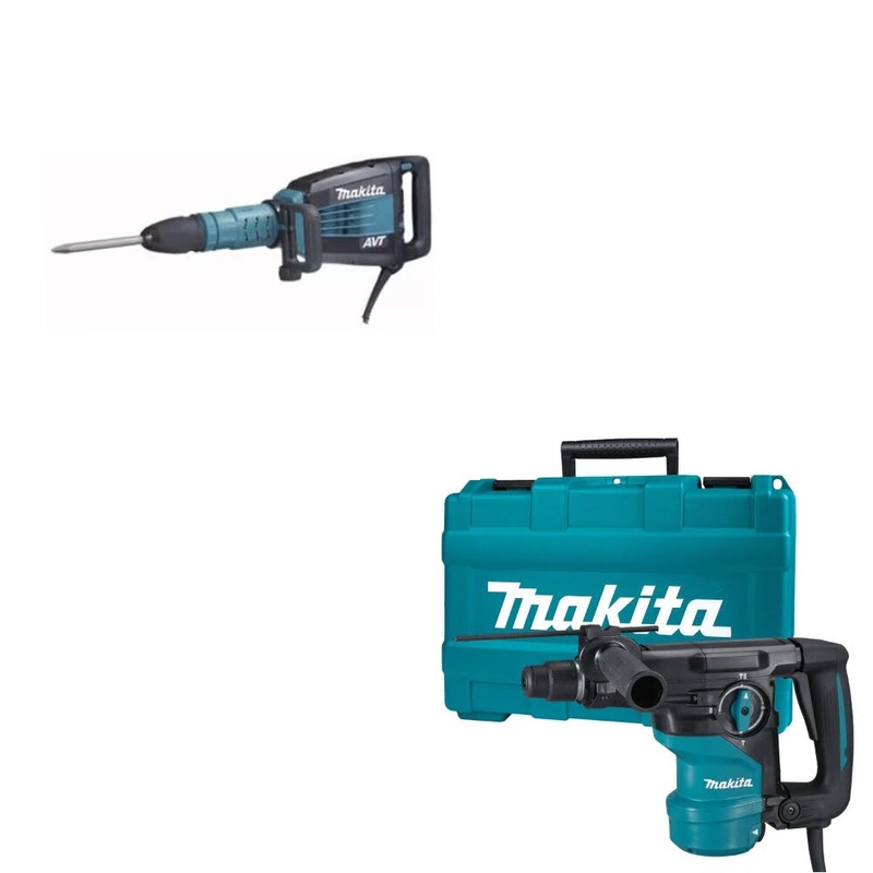 Makita HM1214C Demolition Hammer Kit W/ FREE HR3001CK Rotary Hammer
