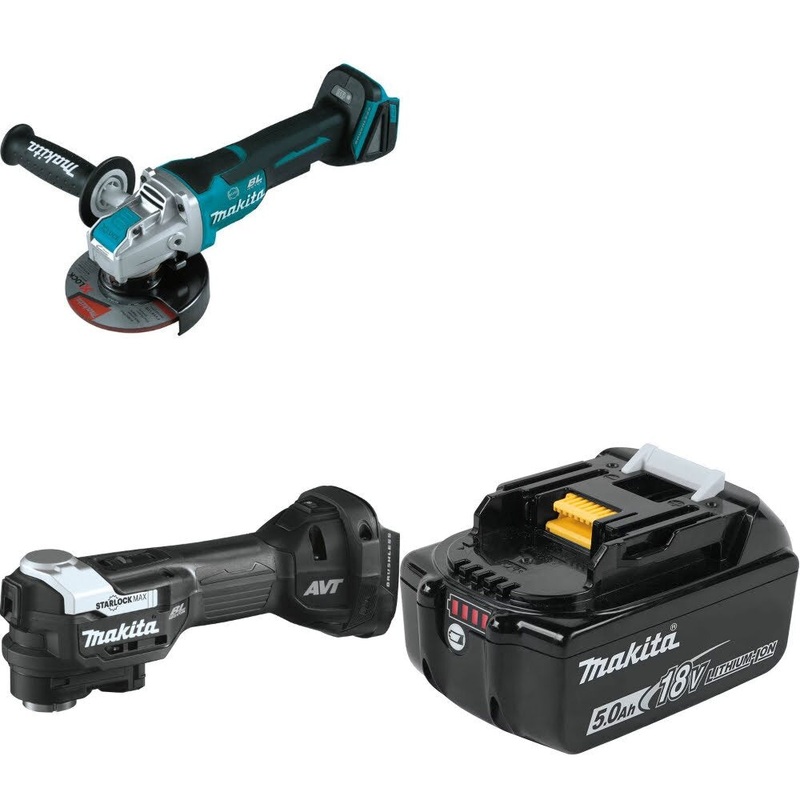 Makita XAG26Z Angle Grinder Kit W/ XMT04ZB Multi-Tool and FREE BL1850B Battery