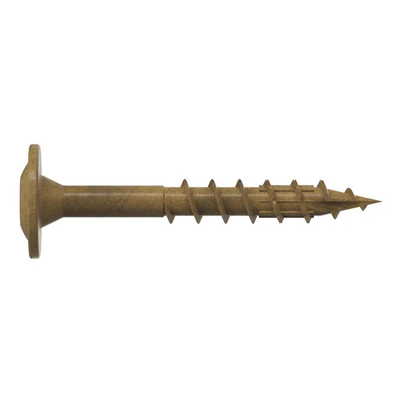 Simpson Strong-Tie CBT08114R300 (#8 x 1-1/4) T20 Wafer-Head Construction Screw, Tan, Quik Guard Coating (300 Pack)