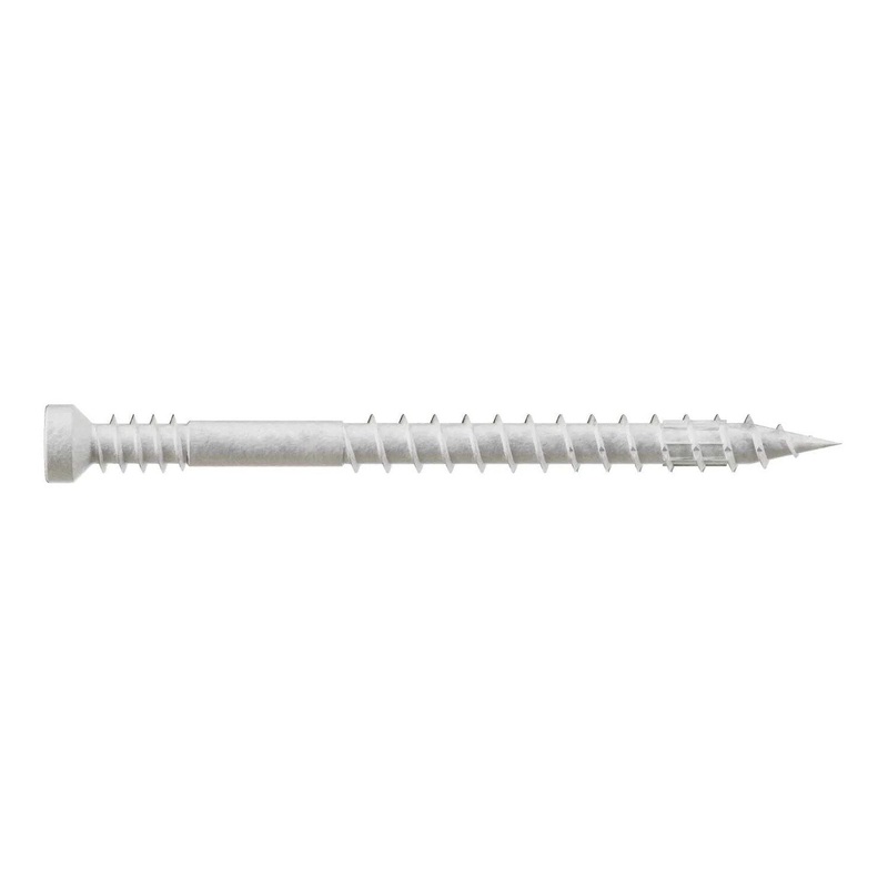 Simpson Strong-Tie FT07200R450W (#7 x 2) Finish Trim Screw White Exterior Grade (450 Pack)