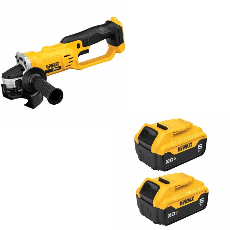DeWalt DCG412B 20V MAX Cut-Off Tool W/ DCB205-2 20V MAX 5Ah Battery, 2-Pack