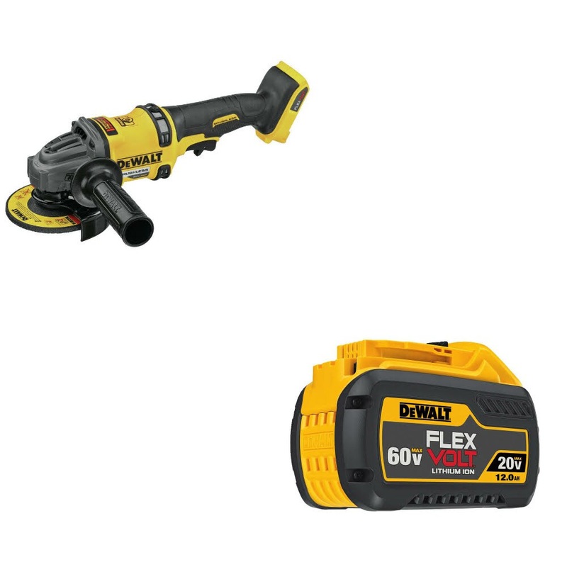 DeWalt DCG418B 60V 4.5-6 Grinder, Bare W/ DCB612 20V/60V MAX FLEXVOLT Battery