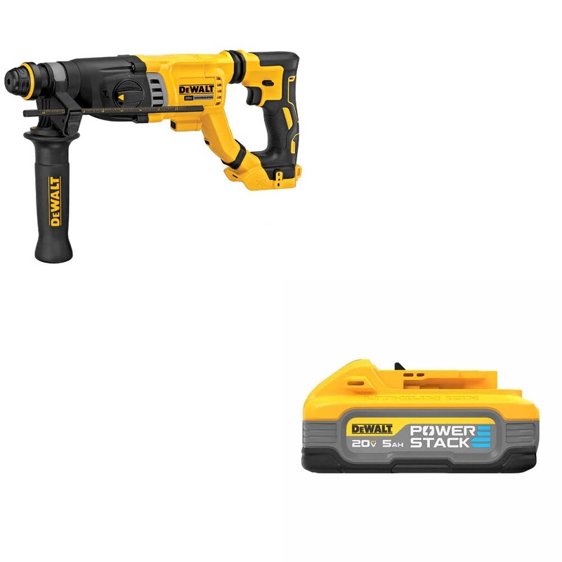 DeWalt DCH263B 20V MAX 1-1/8 Rotary Hammer, Bare W/ DCBP520 20V Max Battery