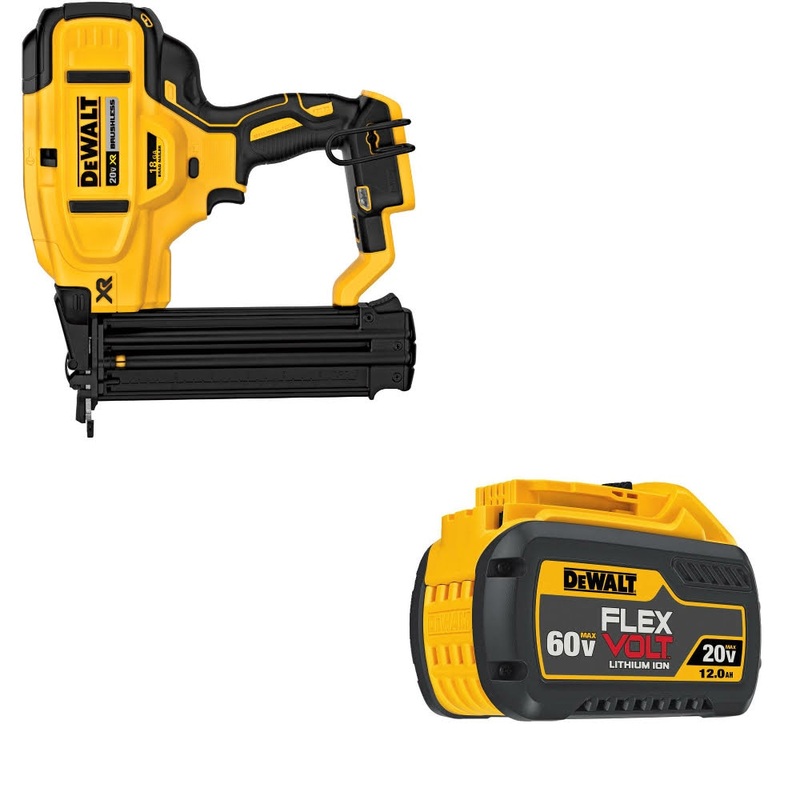 DeWalt DCN680B 20V MAX XR 18Ga Nailer W/ DCB612 20V/60V MAX FLEXVOLT Battery