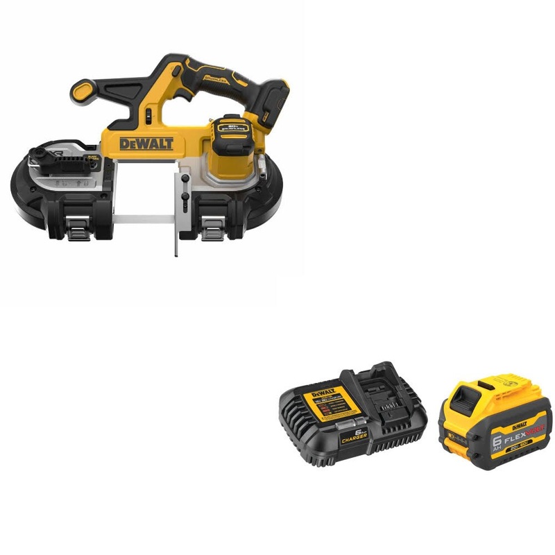 DeWalt DCS378B 20V 3-1/4 Band Saw W/ DCB606C FLEXVOLT 20V/60V MAX Starter Kit