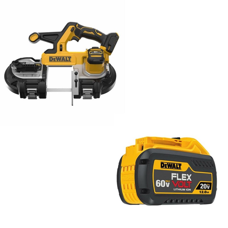 DeWalt DCS378B 20V 3-1/4 Band Saw W/ DCB612 20V/60V MAX FLEXVOLT 12Ah Battery
