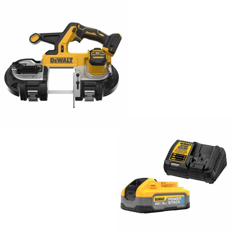 DeWalt DCS378B 20V 3-1/4 Band Saw W/ DCBP520C 20V Max PowerStack Starter Kit