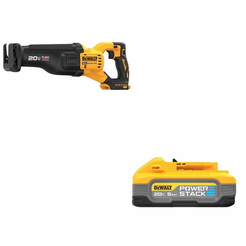 DeWalt DCS386B 20V MAX FLEXVOLT Recip Saw W/ DCBP520 20V Max PowerStack Battery