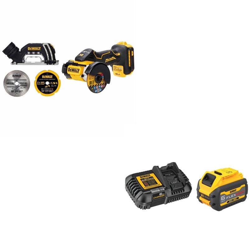 DeWalt DCS438B 20V MAX XR 3 Cut-Off Tool W/ DCB606C 20V/60V MAX Starter Kit