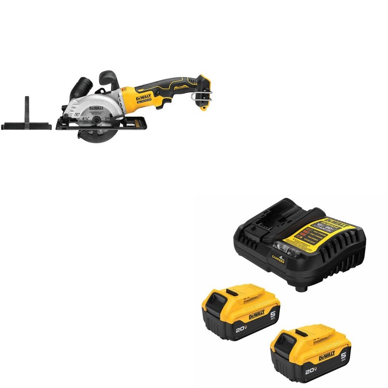DeWalt DCS571B ATOMIC 20V MAX 4-1/2 Circ Saw W/ DCB205-2C 20V MAX Battery Kit