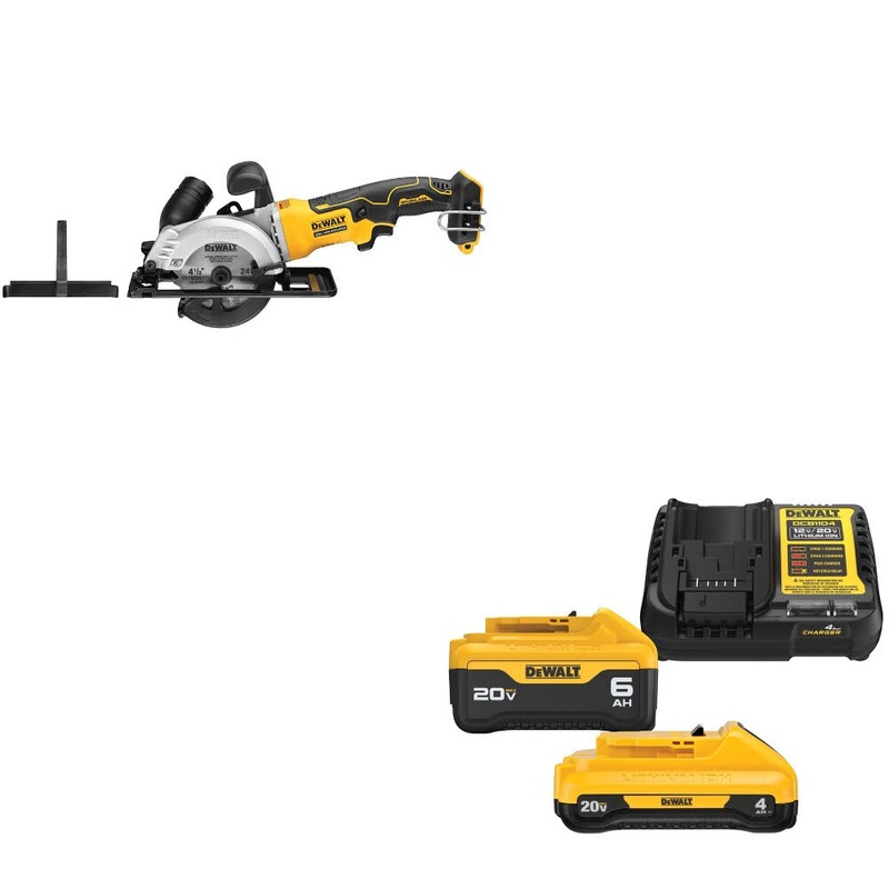DeWalt DCS571B ATOMIC 20V MAX 4-1/2 Circ Saw W/ DCB2460C 20V MAX Starter Kit