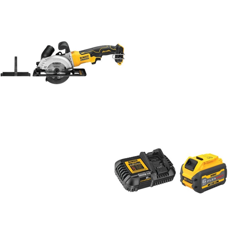 DeWalt DCS571B ATOMIC 20V MAX 4-1/2 Circ Saw W/ DCB606C 20V/60V MAX Starter Kit
