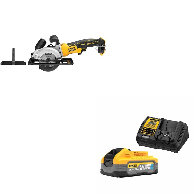 DeWalt DCS571B ATOMIC 20V MAX 4-1/2 Circ  Saw W/ DCBP520C 20V Max Starter Kit