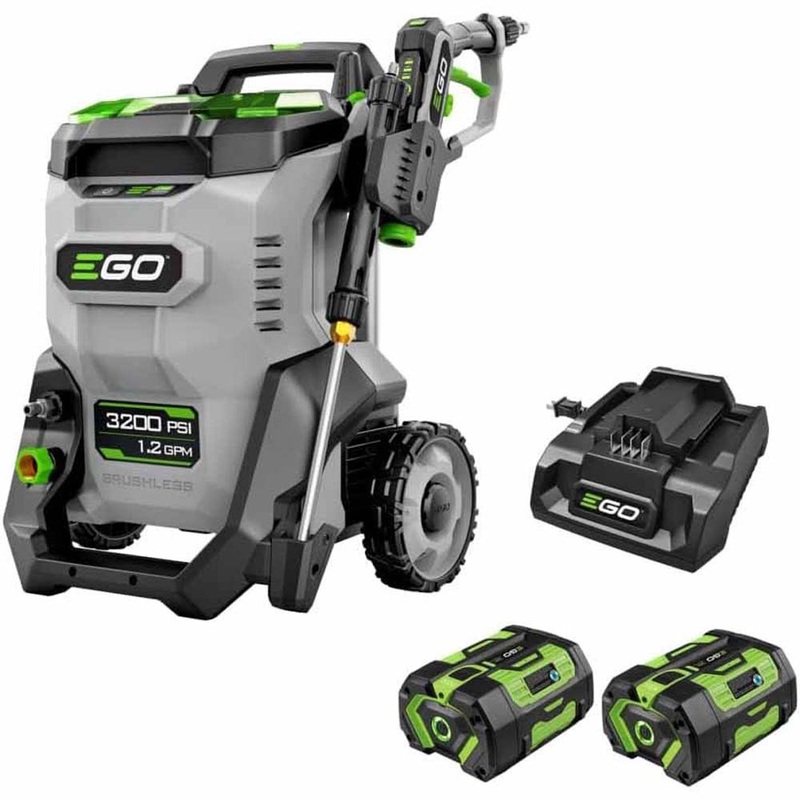 EGO HPW3204-2 3200PSI Cold Water High Pressure Washer Kit (2*6Ah, 320W charger)